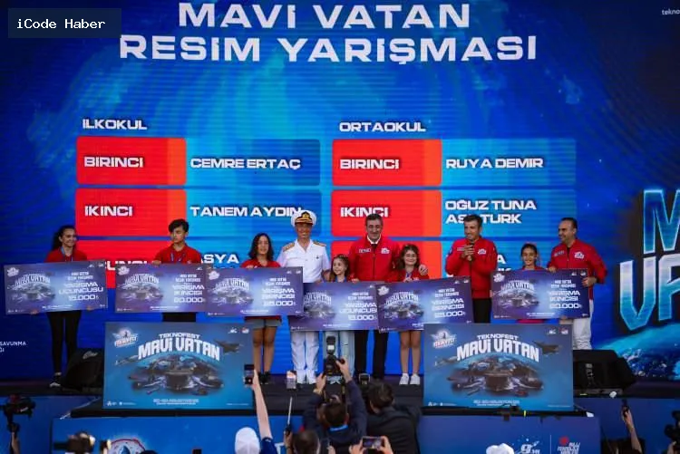 Gölcük'te TEKNOFEST Mavi Vatan heyecanı: Başarılı takımlar ödüllendirildi