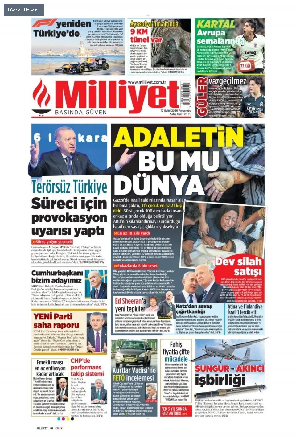 Tarladan sofraya uzanan yol bitmiyor! Vurguncuların saadet zinciri - 17 Eylül 2026 gazete manşetleri