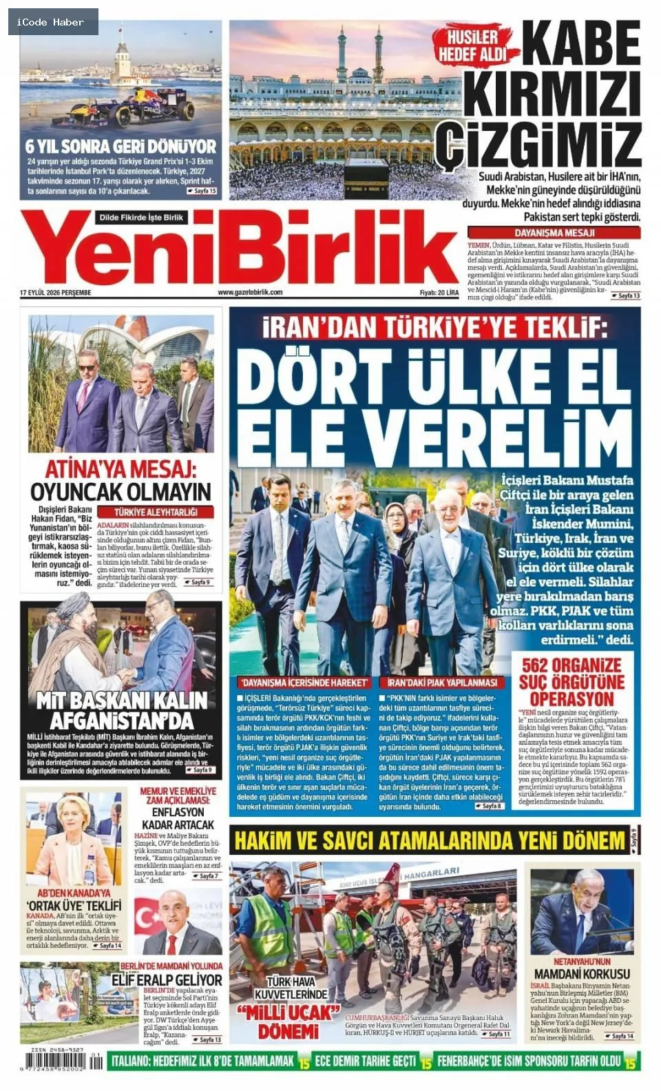 Tarladan sofraya uzanan yol bitmiyor! Vurguncuların saadet zinciri - 17 Eylül 2026 gazete manşetleri