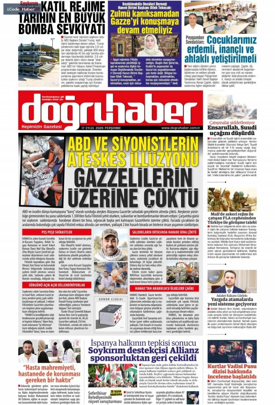 Tarladan sofraya uzanan yol bitmiyor! Vurguncuların saadet zinciri - 17 Eylül 2026 gazete manşetleri