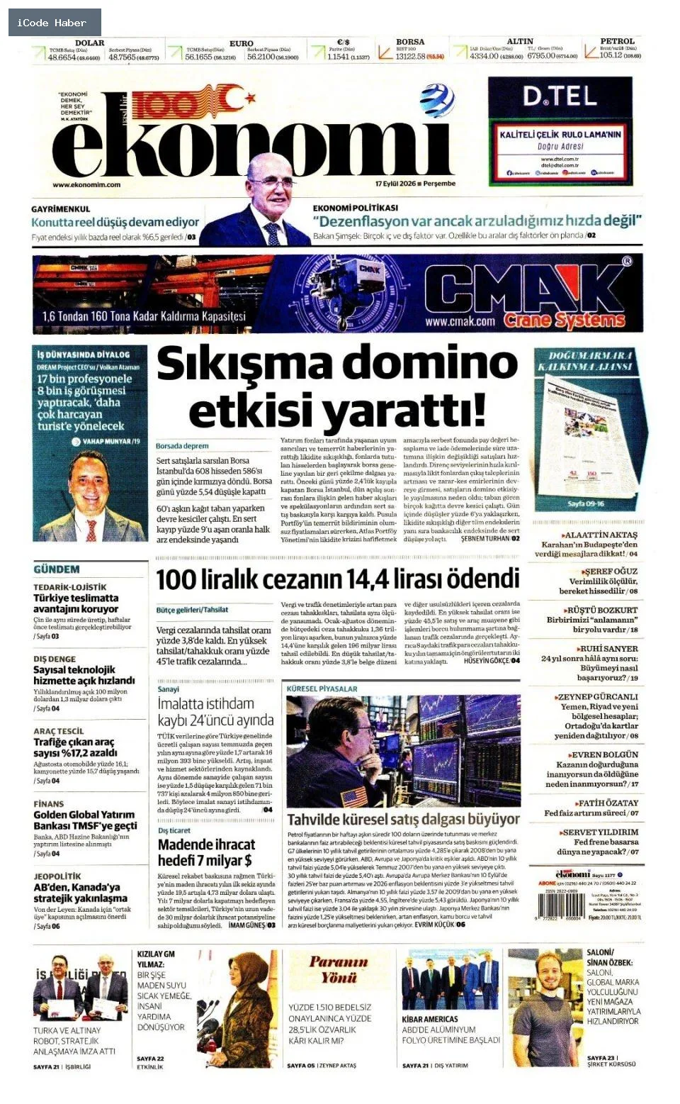Tarladan sofraya uzanan yol bitmiyor! Vurguncuların saadet zinciri - 17 Eylül 2026 gazete manşetleri
