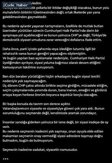 İstifaya götüren süreç! CHP'den kopuş böyle başladı: İşte bardağı taşıran son damla