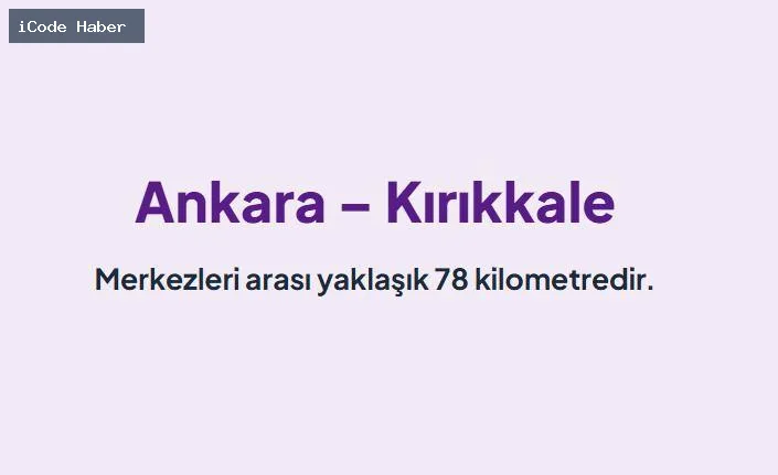 ANKARA – KIRIKKALE:
