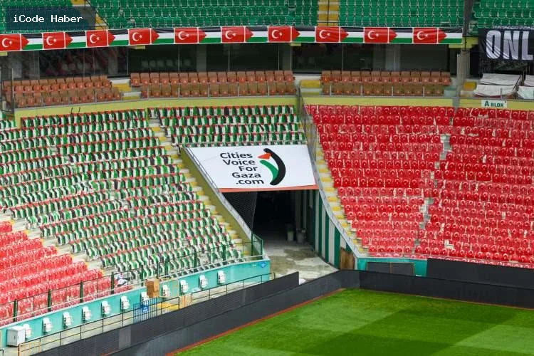Konyaspor ile Filistin maçında son düdük 89:59'da çaldı: “Filistin özgür olana dek maç ertelenmiştir”