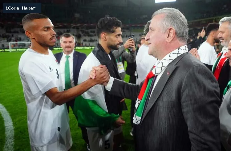 Konyaspor ile Filistin maçında son düdük 89:59'da çaldı: “Filistin özgür olana dek maç ertelenmiştir”