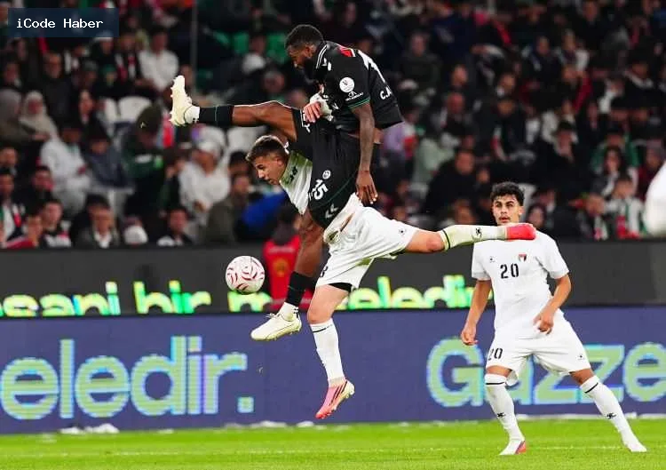 Konyaspor ile Filistin maçında son düdük 89:59'da çaldı: “Filistin özgür olana dek maç ertelenmiştir”