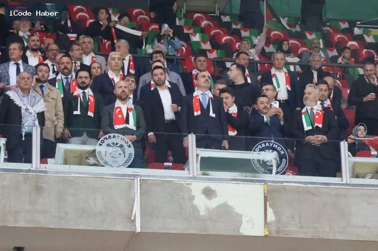 Konyaspor ile Filistin maçında son düdük 89:59'da çaldı: “Filistin özgür olana dek maç ertelenmiştir”