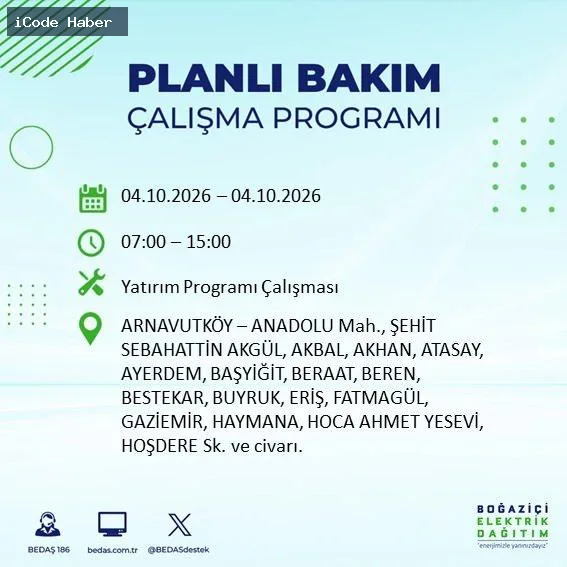 BEDAŞ duyurdu! İstanbul hafta sonu karanlığa gömülecek....