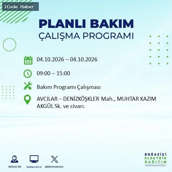 BEDAŞ duyurdu! İstanbul hafta sonu karanlığa gömülecek....