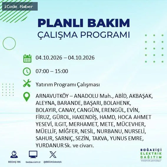 BEDAŞ duyurdu! İstanbul hafta sonu karanlığa gömülecek....
