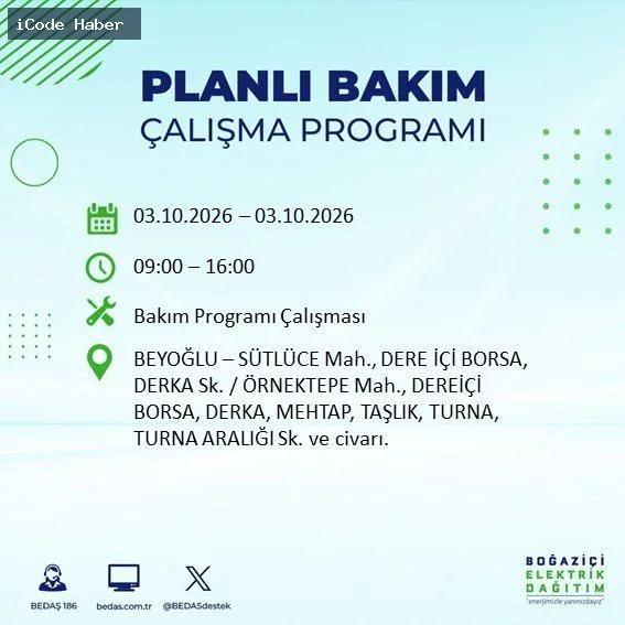 BEDAŞ duyurdu! İstanbul hafta sonu karanlığa gömülecek....